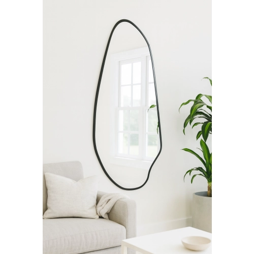 Lustro o nieregularnym kształcie w ramie mdf - JASPIS W RAMIE